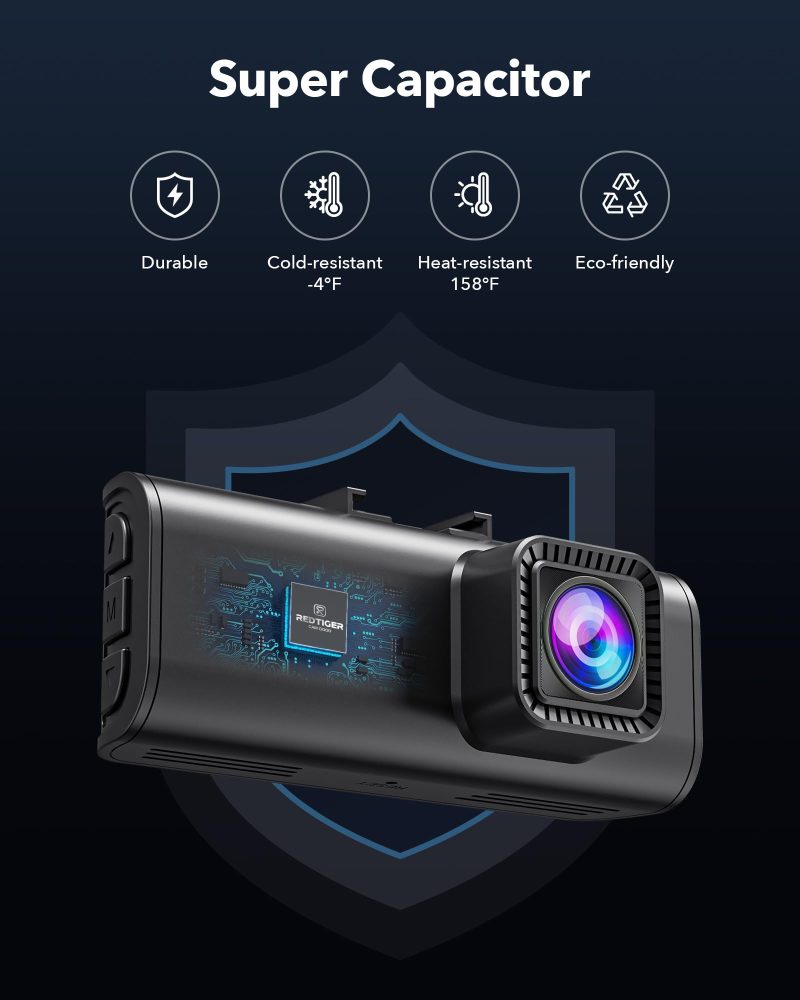 REDTIGER Dash Cam Front Rear, 4K/2.5K Full HD Dash Camera for Cars - Image 2
