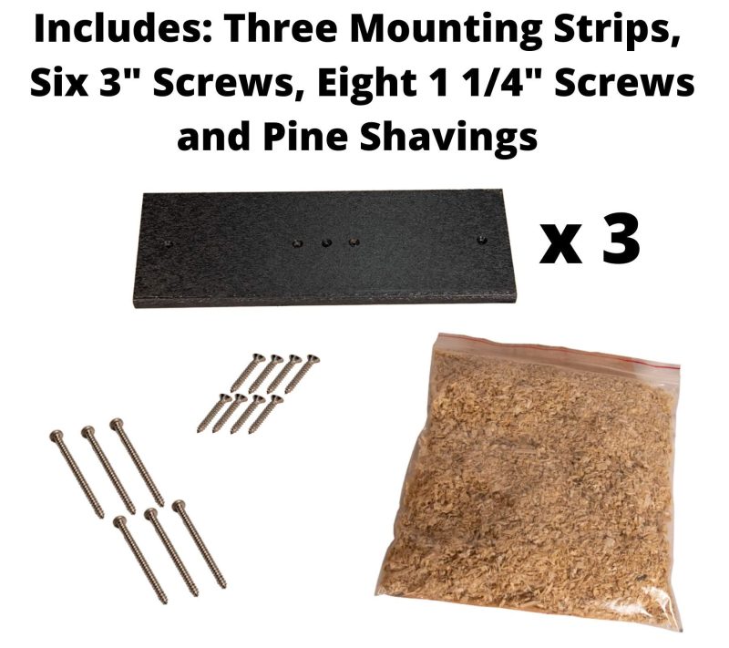 JCs Wildlife Barred Owl Nesting Box – Treated Exterior Grade Plywood – Mounting Hardware and Pine Shavings Included – Dedicated Clean Out Door for Easy Cleaning – Made in The USA - 图片 7