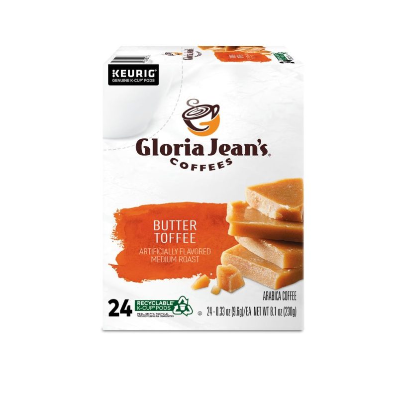 Gloria Jean’s Butter Toffee Medium Roast Coffee K-Cup Pods, 96 Count, Arabica, Recyclable - Image 6