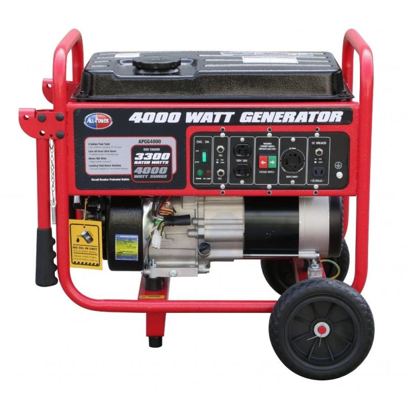 All Power 4000 Watt Generator APGG4000, 4000W Portable Generator for Home Use Power Backup, RV Standby, Hurricane Damage Restoration Power Backup, EPA Certified - Image 2