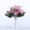 9-Piece Faux Silk Peonies Artificial Flowers - Image 4