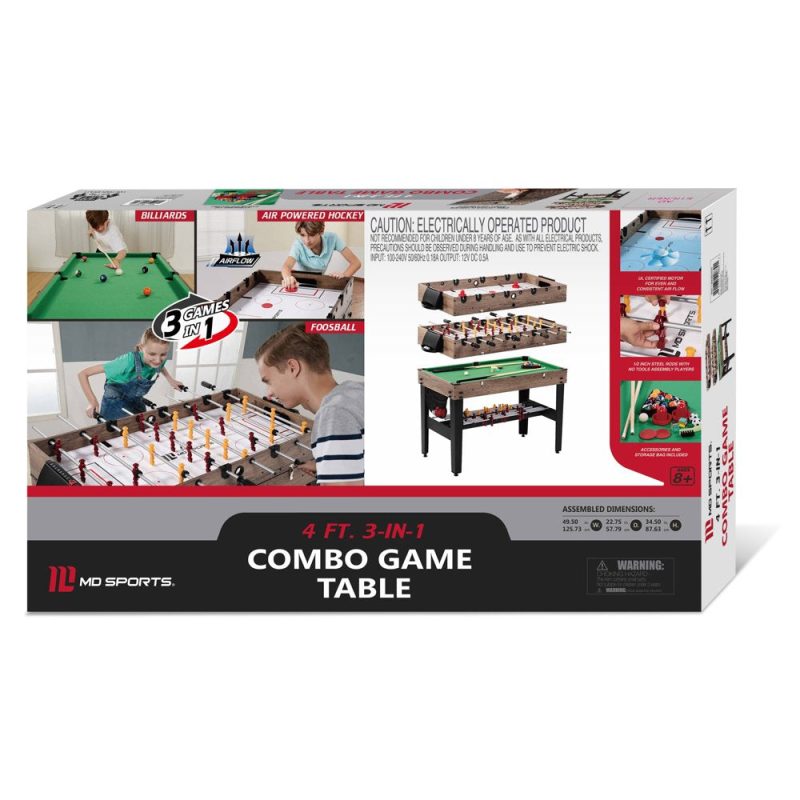 MD Sports 48" Combo Air Powered Hockey, Foosball, and Billiard Game Table - Image 12