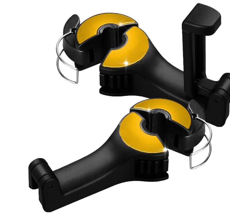 2 Pack 360° Rotation Car Headrest Hook with Phone Holder, Backseat Car Organizer - Image 6