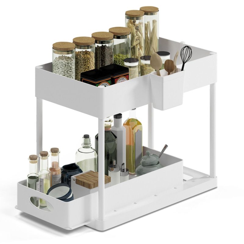 1 Pack or 2 Pack Under Sink Organizers with 2 Tier Sliding Drawers - Image 27