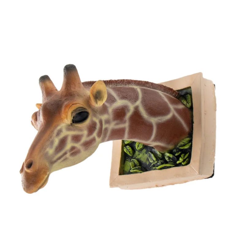 3D Lifelike Giraffe Head Wall Sculpture – Unique Nature-Inspired Home Decor - Image 5