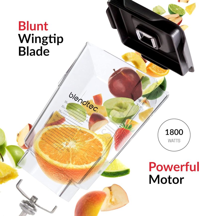 Blendtec Professional 800 – Blender with WildSide+ Jar (90 oz) for Smoothies & Frozen Drinks – Quietest Professional-Grade Power – 11-Speed Touch Slider – Easy to Clean – Black - Image 4