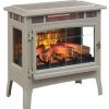 Duraflame 3D 24 W x 23.4 H x 12.9 D 34.1lb Infrared Electric Fireplace Stove - Cream - Image 12