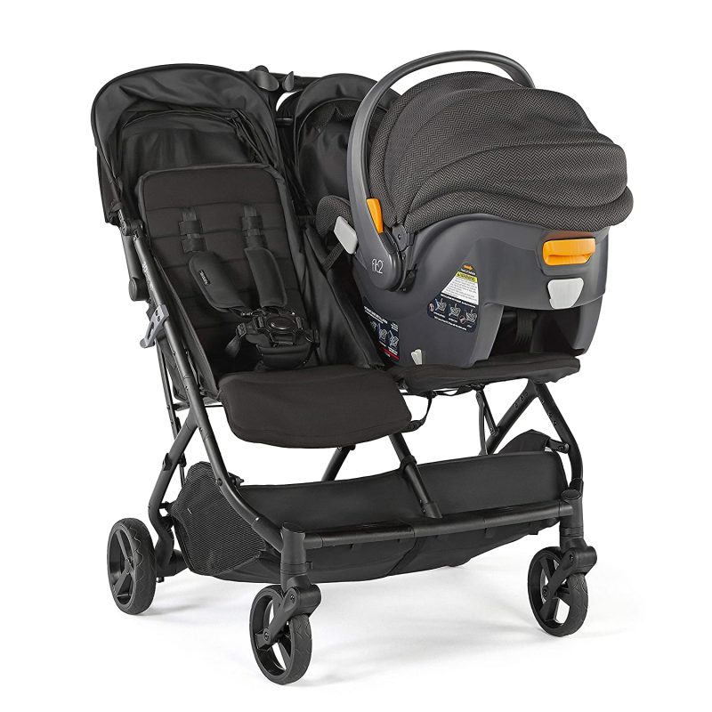 3Dpac CS+ Double Stroller, Black – Car Seat Compatible Baby Stroller – Lightweight Stroller with Convenient One-Hand Fold - Image 3