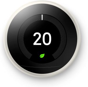 Nest 3rd Gen Learning Thermostat, Programmable Smart, Alexa Compatible, White, Wi-Fi, Energy Saving, Home Use