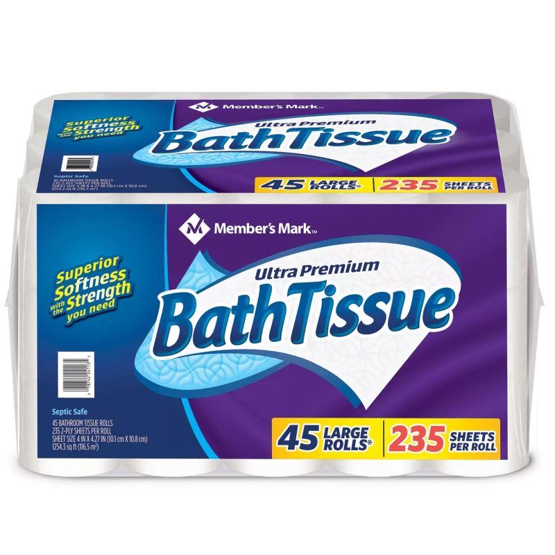 Member’s Mark Ultra Premium 2-Ply Bath Tissue, 45 Rolls, 235 Sheets per Roll