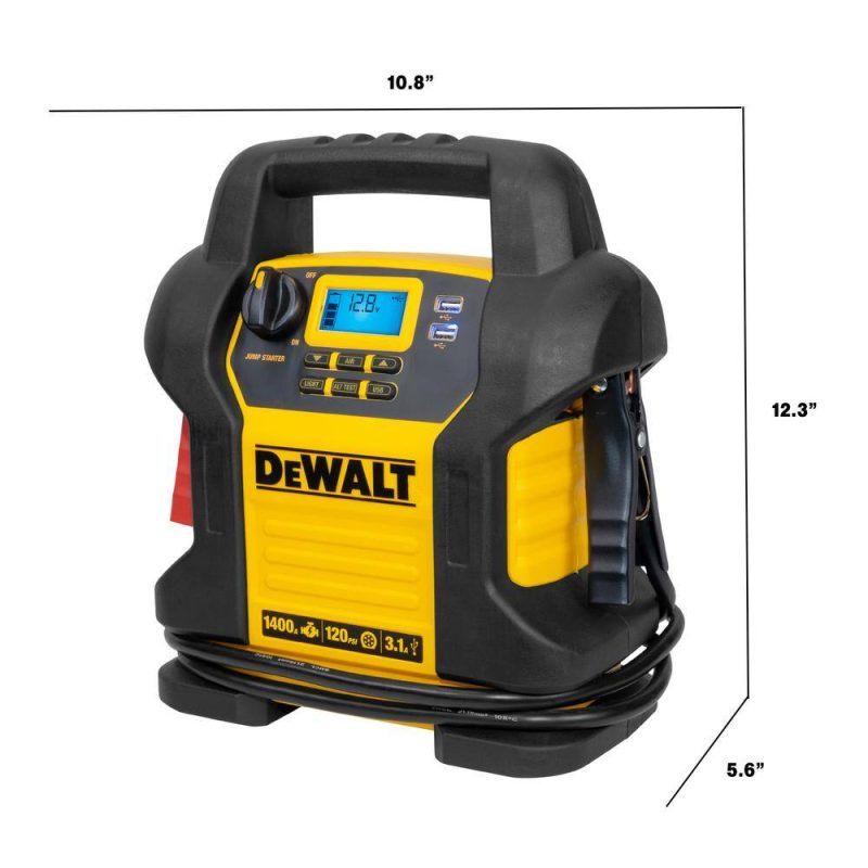 DW 1400 Peak Amp Portable Car Jump Starter with Digital Compressor DXAEJ14 - Image 7
