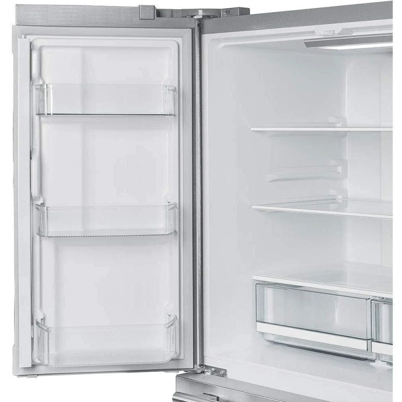 FORNO Moena 19.2 Cubic Feet Freestanding Stainless Steel 36′′ Inch French Door Refrigerator with Ice Maker - Image 3