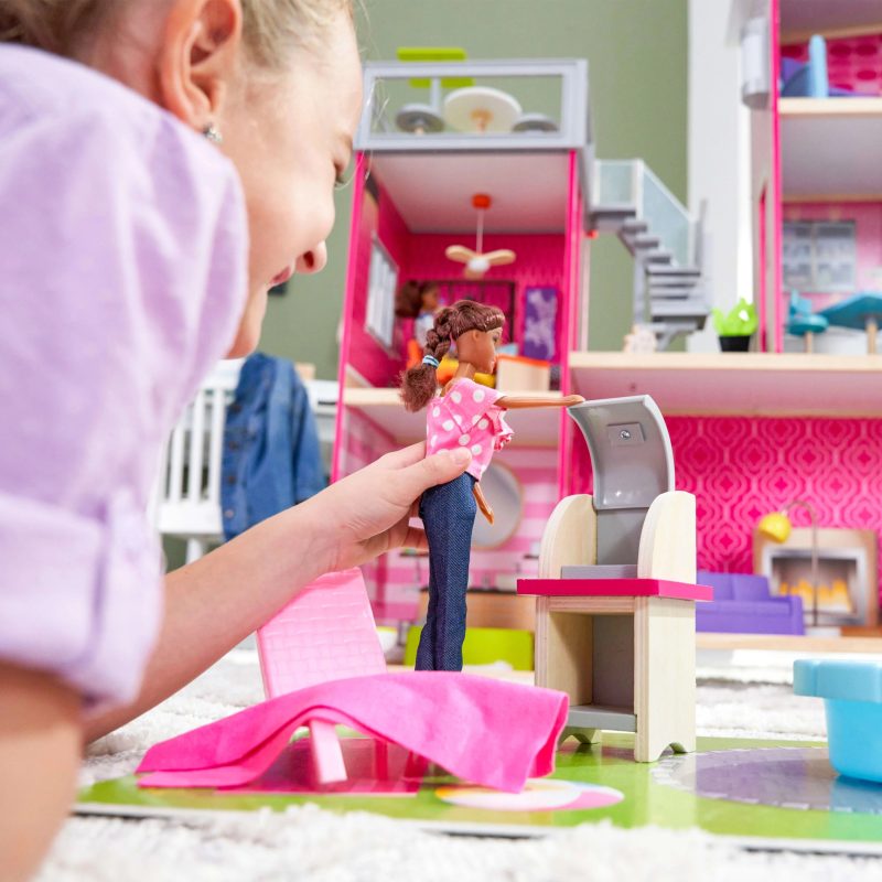 KidKraft Uptown Wooden Dollhouse with 36 Accessories, Ages 4 & up - Image 3