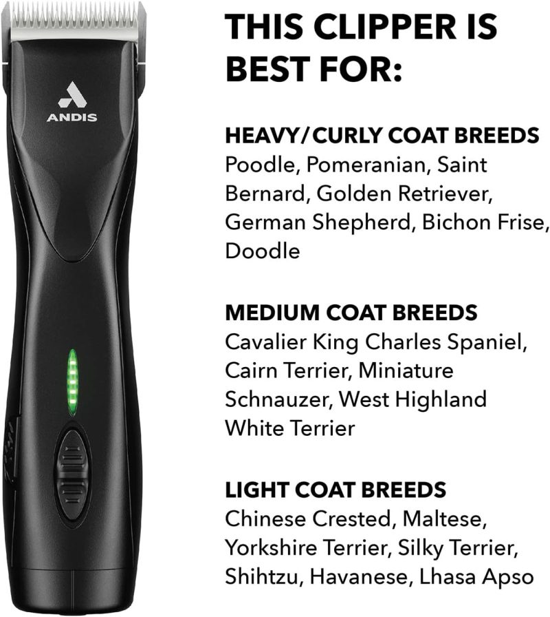 79170 Pulse Zr II 5-Speed Detachable Blade Clipper, Cordless Animal/Dog Grooming, Removable Lithium Ion Battery, LED Charge Light, Black - Image 7