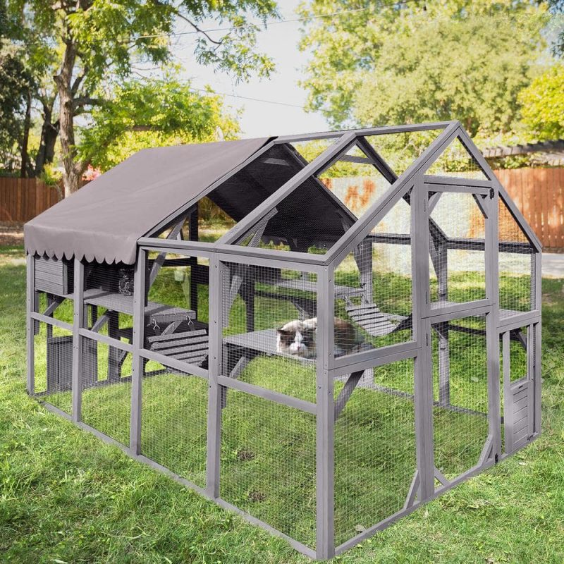 aivituvin Outdoor Cat Run : Large Cat Enclosure - Image 2