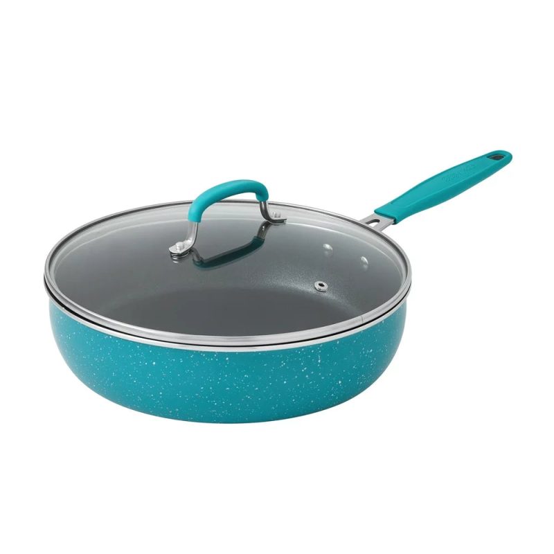 The Pioneer Woman Brilliant Blooms 38-Piece Cookware Set, Teal – Complete Kitchen Solution with Floral Design - Image 18