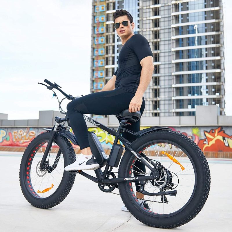 Speedrid Electric Bike 48V 500W Fat Tire Electric Bike Snow Bike 26′′ 4.0, 48V 10Ah Removable Battery and Professional 7 Speed - Image 7