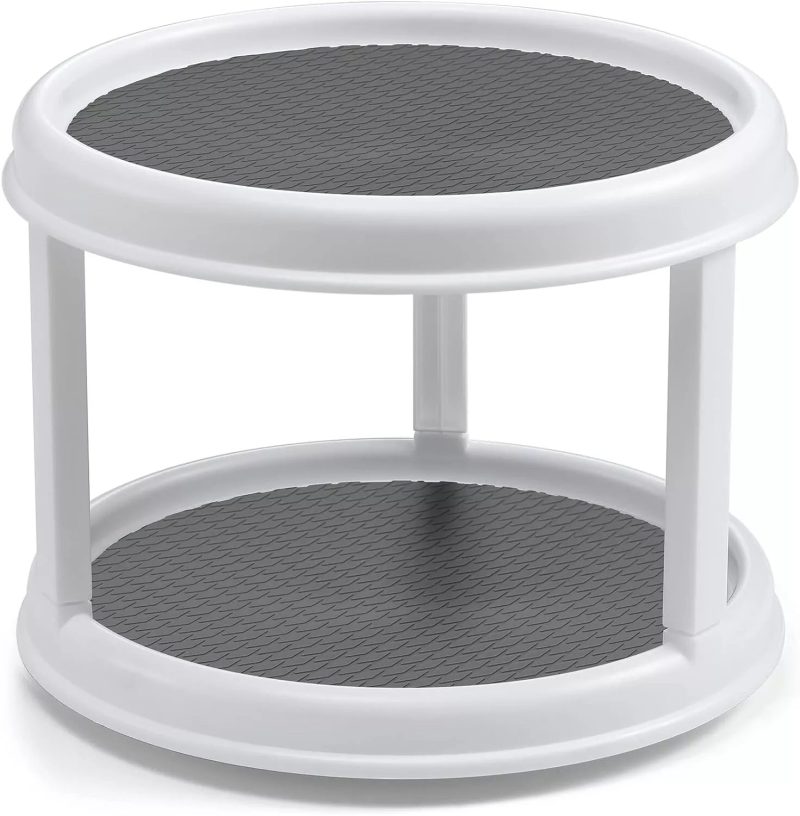2 Tier Lazy Susan 360° Turntable, 10 inch, Kitchen Spice Organizer Rack - Image 3