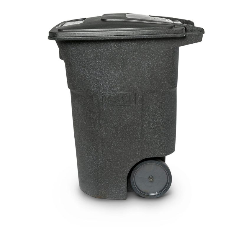 Toter 96 Gallon Trash Can with Smooth Wheels and Lid ; - Image 4