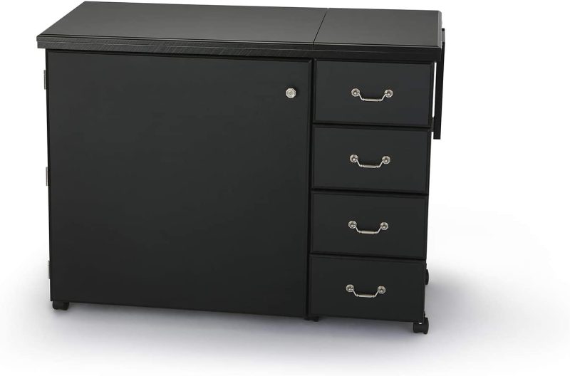 353 Norma Jean Sewing Cabinet for Sturdy Sewing, Cutting, Quilting, and Crafting with Storage and Airlift, Black Finish - Image 5