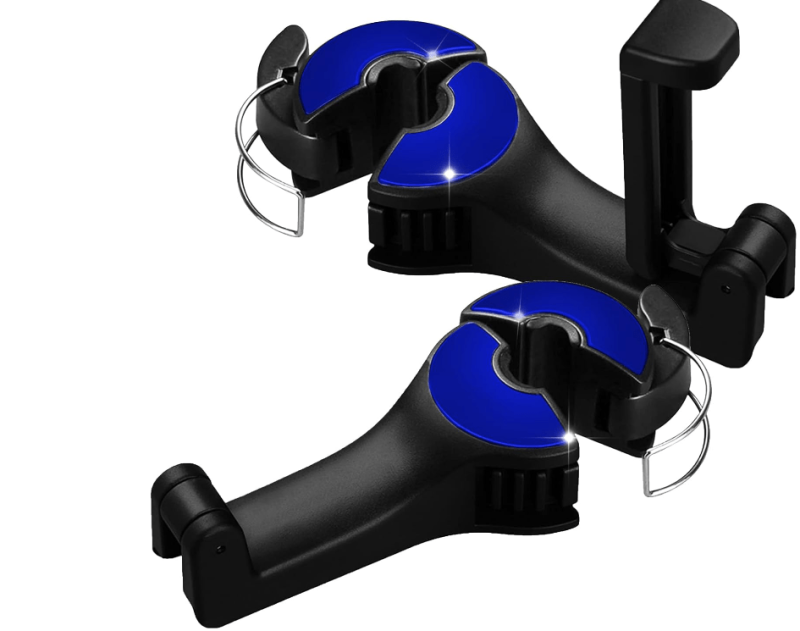 2 Pack 360° Rotation Car Headrest Hook with Phone Holder, Backseat Car Organizer - Image 7
