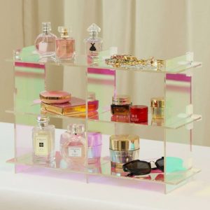 Acrylic Display Iridescent Shelf Stand for Home Storage