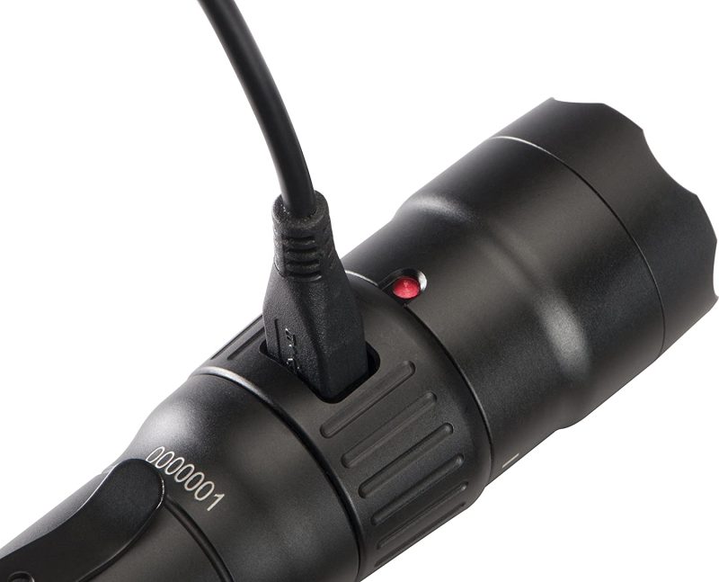 7600 Rechargeable Tactical Flashlight (Black) - Image 7
