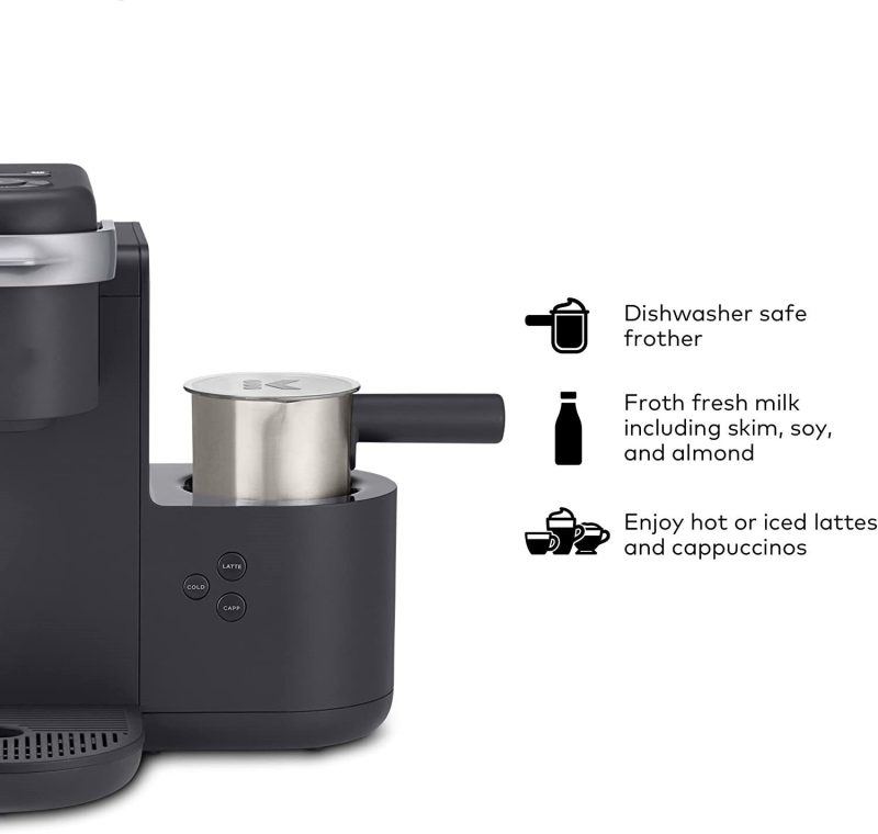 Keurig K-Cafe Single-Serve Coffee, Latte & Cappuccino Maker with Milk Frother, 60oz Reservoir, Dark Charcoal - Image 3