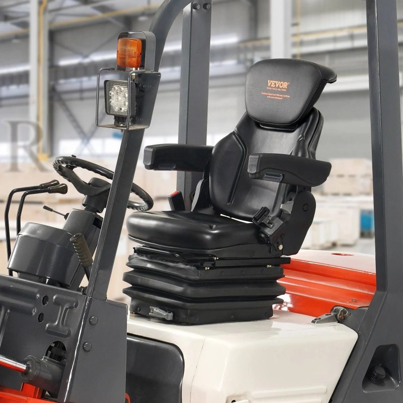 VEVOR Universal Tractor Seat Suspension Fold Down Forklift Seat with Adjustable Angle Back CCZYJZKFSAQDKKFORV0 - MadeInUSA - Image 3