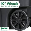 Toter 64 Gallon Black Rolling Outdoor GarbageTrash Can with Wheels and Attached Lid 79264-R2200 - Image 4