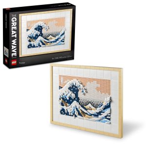 LEGO Art Hokusai – The Great Wave, 3D Japanese Wall Art, Framed Ocean Canvas Picture for Home or Office Décor, Creative Arts & Crafts Kit, 31208