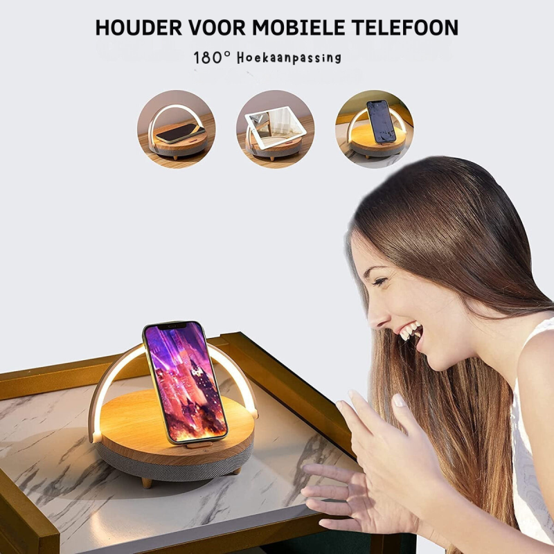 3-in-1 LED Lamp, Bluetooth Speaker & Wireless Charger | Smart Desk Light - Image 6