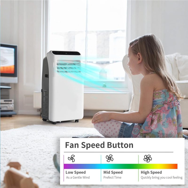 Portable Air Conditioner Cools up to 300 Sq.ft, 4-IN-1 Portable AC Unit with Cooling, Dehumidifier, Fan, 24H Timer (Window Venting Kit Included) - Image 19