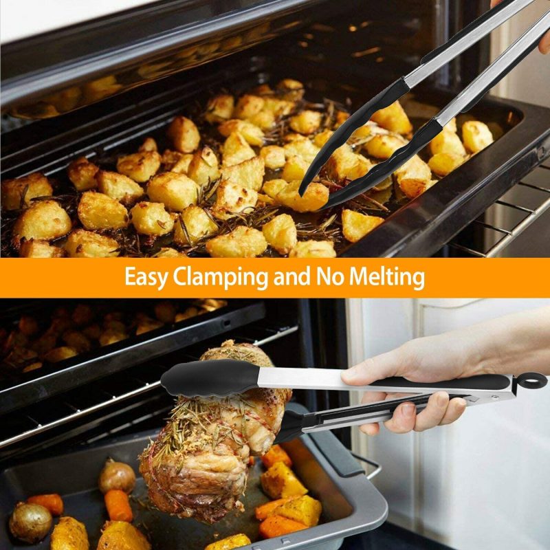 3 Pack Stainless Steel  Cooking Tongs Set - Image 7