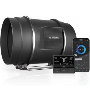 AC Infinity 8" Inline Duct Fan with Temperature Humidity VPD Controller, WiFi Integrated App Control