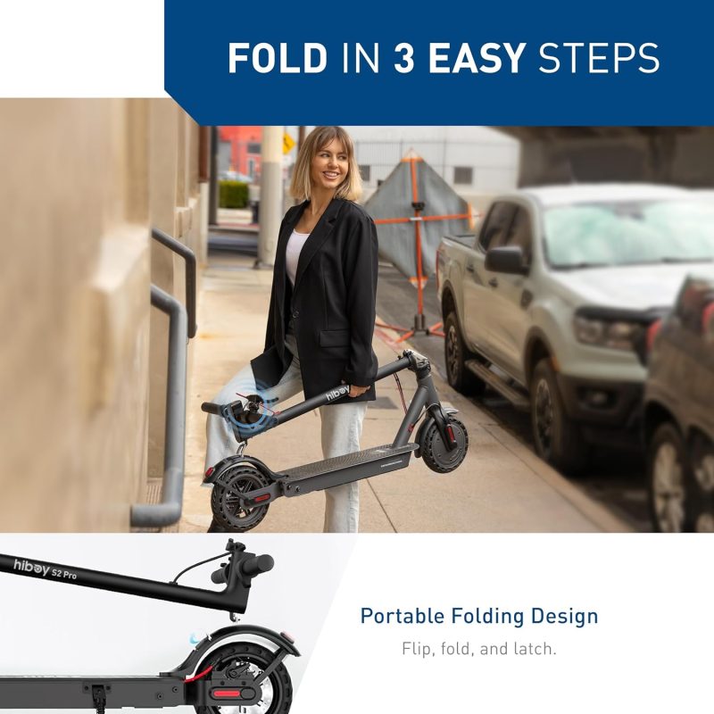 Electric Scooter, 500W Motor, 10" Solid Tires, 25 Miles Range, 19 Mph Folding Commuter Electric Scooter for Adults (Optional Seat) - Image 16