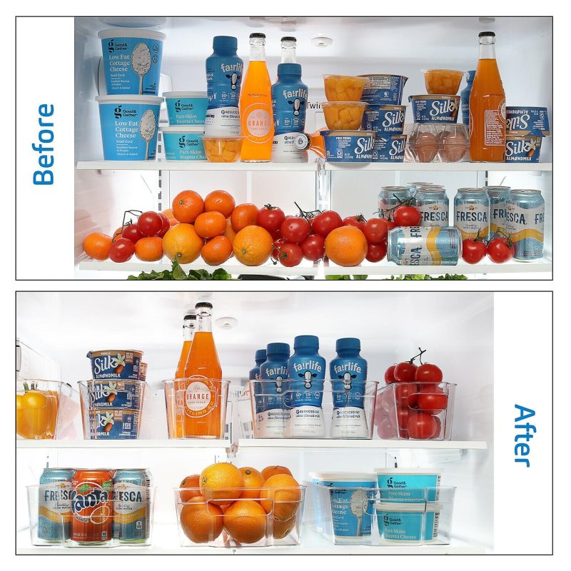 14 PC Clear Refrigerator Organizer Set, Storage Bins for Fridge, Freezer Or Pantry - Image 5
