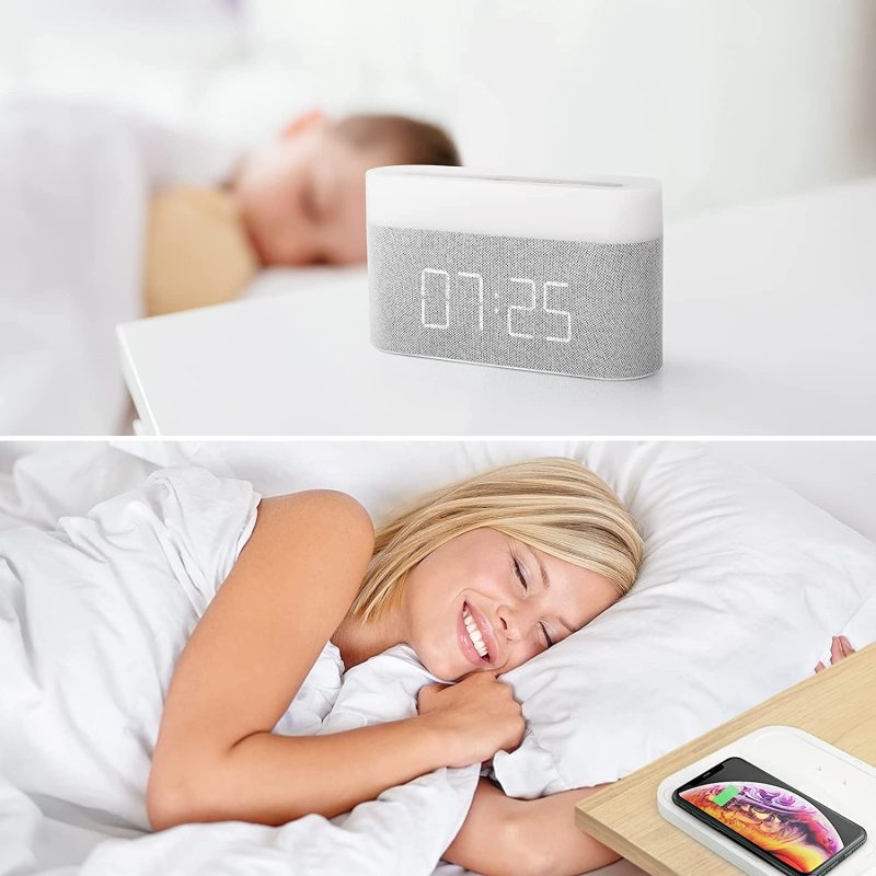 3-in-1 Wireless Charger, LED Lamp & Digital Alarm Clock | Fast Charging Dock - Image 2