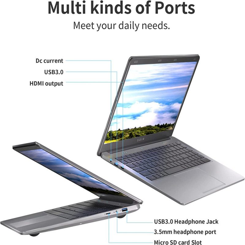 SGIN 15.6Inch Laptop 4GB DDR4 128GB SSD Windows 11 with 4 Core Intel Celeron, Full HD 1920X1080 - Image 4