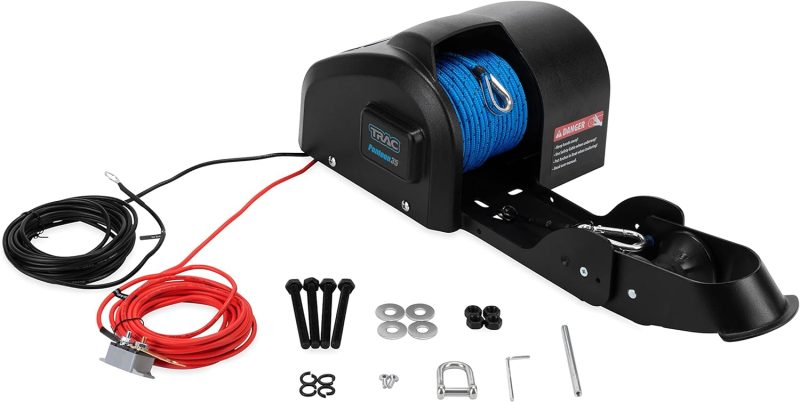 Outdoors Pontoon 35-G3 Electric Anchor Winch | Features a High-Efficiency, 12-Volt DC, All Steel Gear Motor and 100-feet of Pre-Wound Double-Braid Anchor Rope | (69003) - Image 2