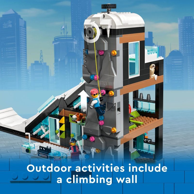 LEGO City Ski and Climbing Center 60366 Building Toy Set, 3-Level Building with a Ski Slope, 8 Minifigures and 2 Animal Figures for Imaginative Winter Sports Play, Fun Gift Idea for Kids and Ski Fans - Image 6