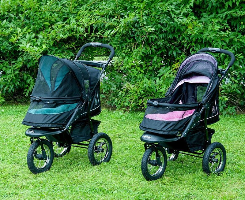 No-Zip NV Pet Stroller for Cats/Dogs, Zipperless Entry, Easy One-Hand Fold, Gel-Filled Tires, Plush Pad + Weather Cover Included, 3 colors - Image 23