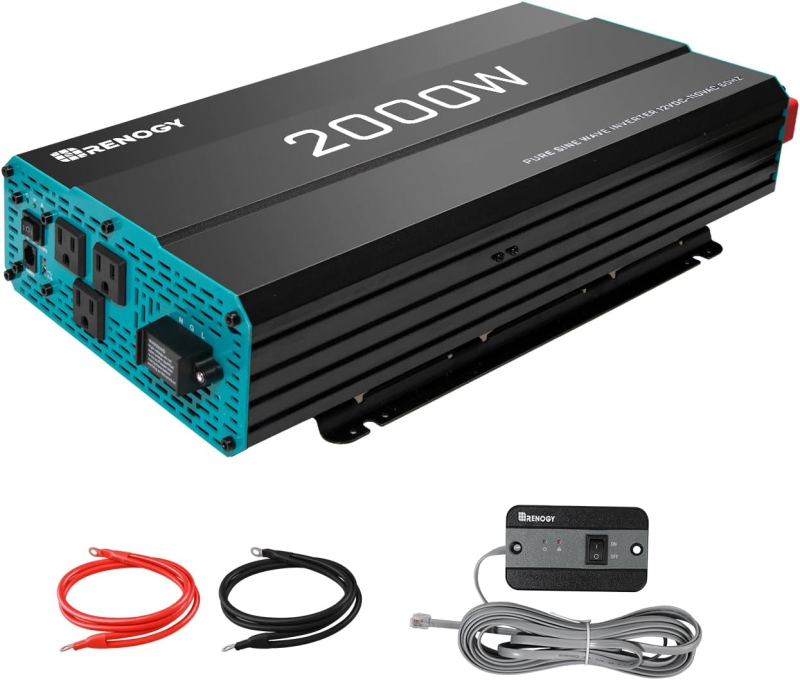 Renogy 2000W Pure Sine Wave Inverter 12V DC to 120V AC Converter for Home, RV, Truck - Image 10