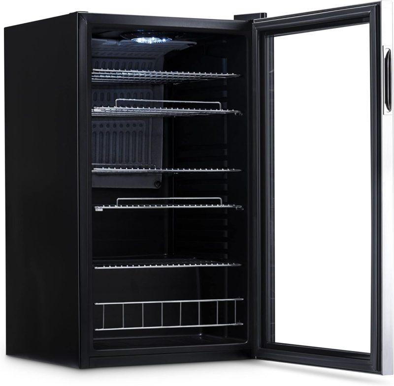 Beverage Refrigerator Cooler | 126 Cans Free Standing with Right Hinge Glass Door | Mini Fridge Beverage Organizer Perfect For Beer, Wine, Soda, And Cooler Drinks - Image 44