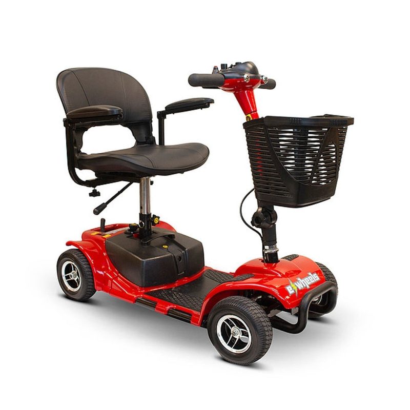 Ewheels 4 Wheel Travel Electric Battery Medical Mobility Scooter, Red - Image 8