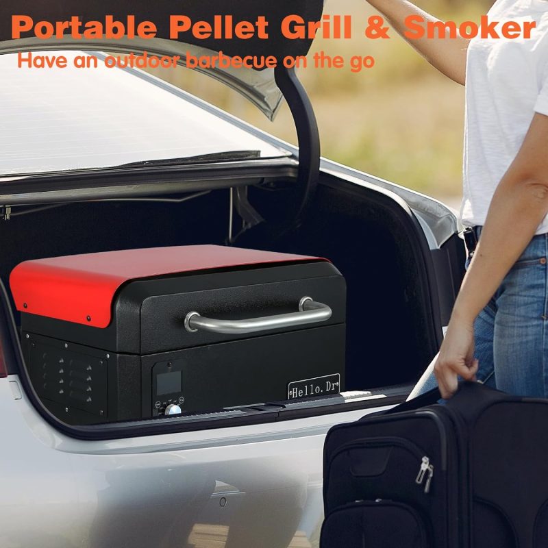 Portable Wood Pellet Grill and Smoker,Electric Outdoor 8 in 1 Tabletop Grills for RV Camping Tailgating RV Cooking BBQ, Intelligent Temperature Control and Superheated Steam Technology - Image 3
