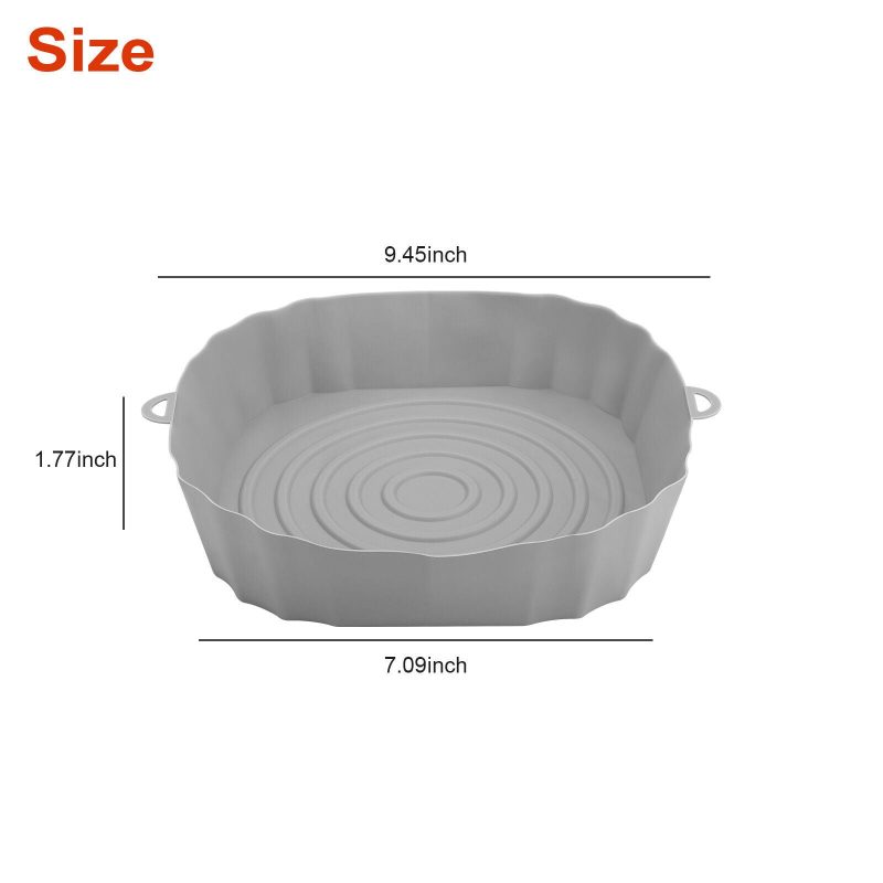 2 Pcs Air Fryer Silicone Pot Baskets Liners, Non-Stick & Oven Safe - Image 8