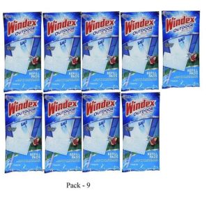 2024 Windex Outdoor All-in-One Window Cleaner Pads (Refill, Pack - 9)