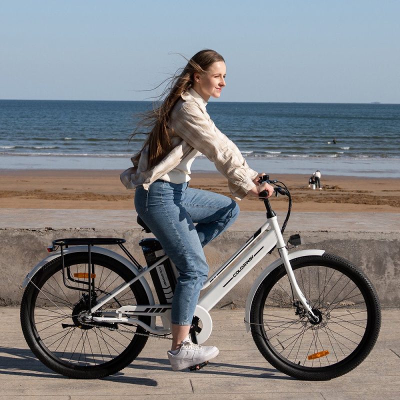 COLORWAY 26" Electric Bike for Woman, 500W Powerful Motor, 36V 12AH Removable Battery - 图片 6