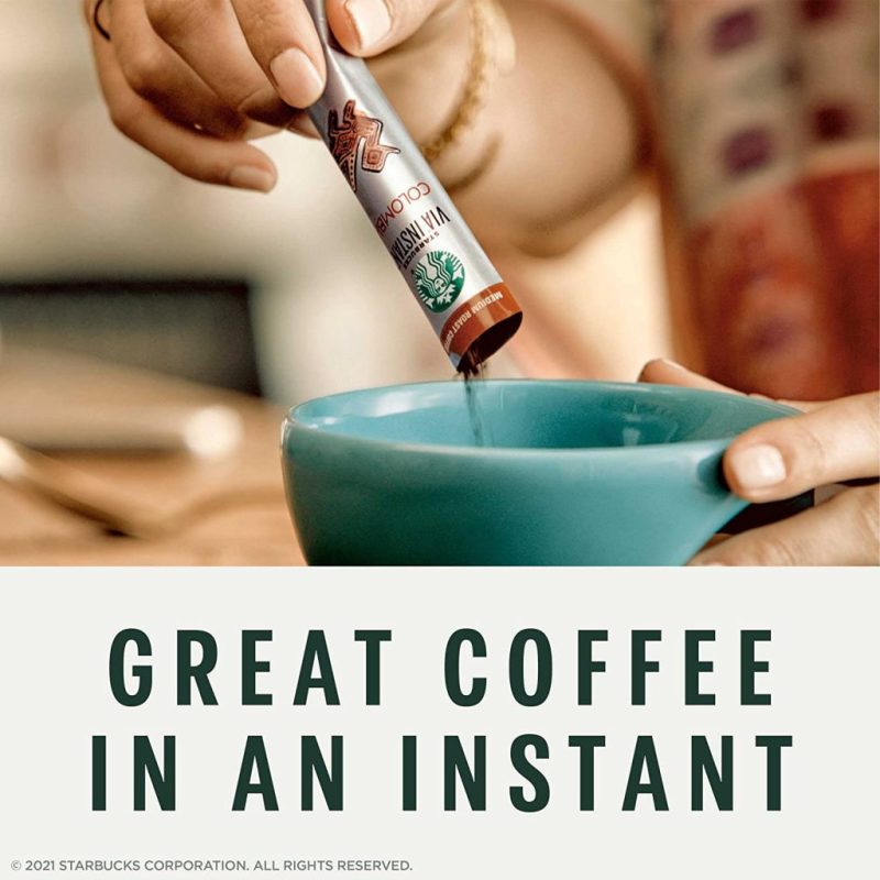 Starbucks VIA Instant Decaf Italian Roast Coffee, Dark Roast, 100% Arabica, 50 Packets - Image 5